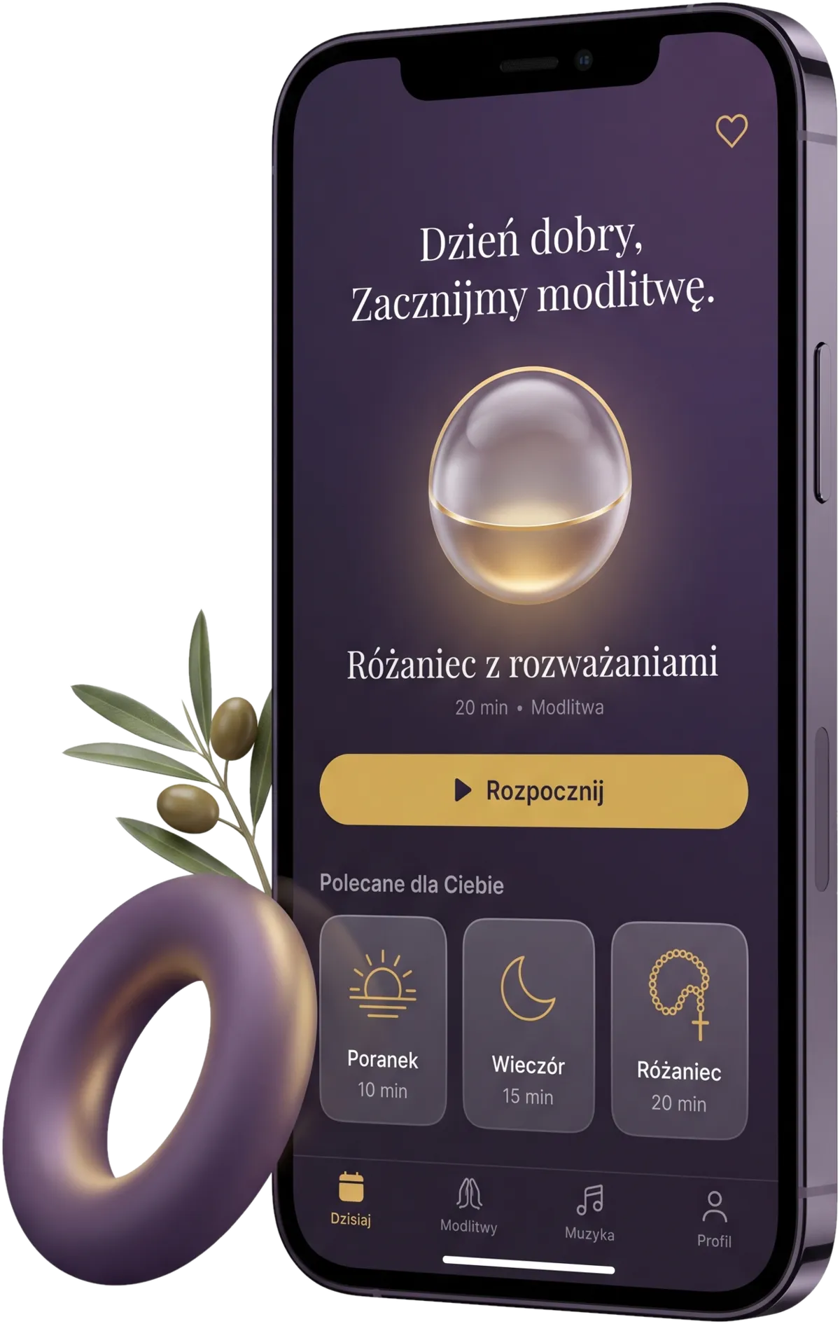 Aplikacja Oremus na telefonie: Różaniec z rozważaniami